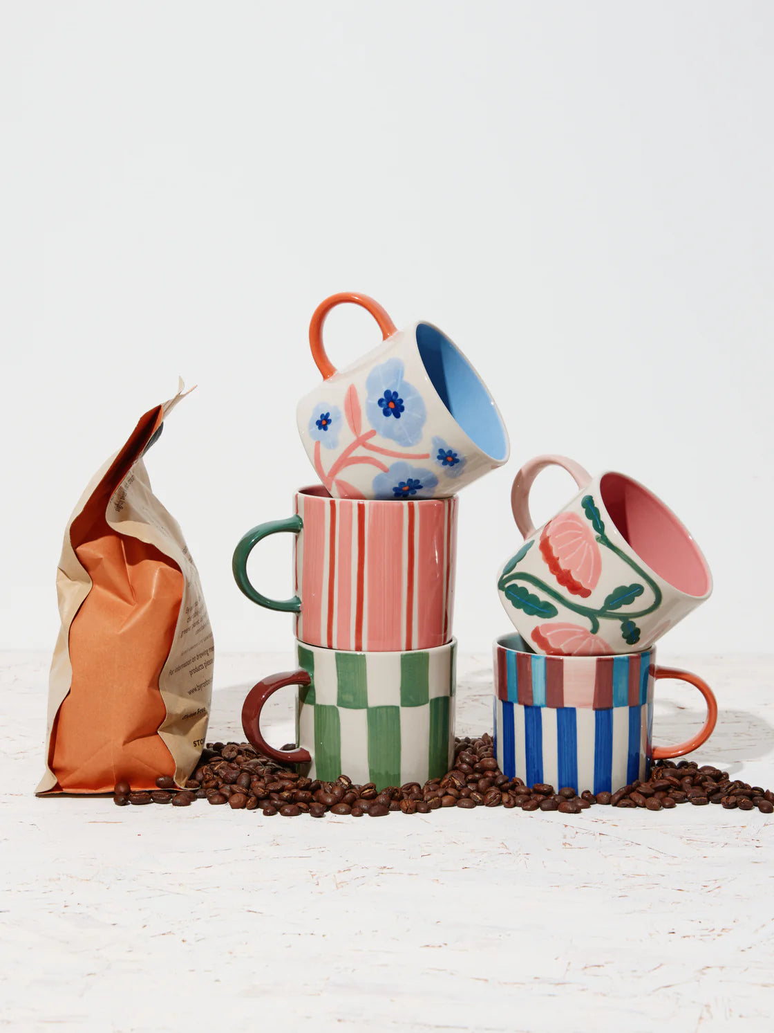 Bloomie Green Check Mug