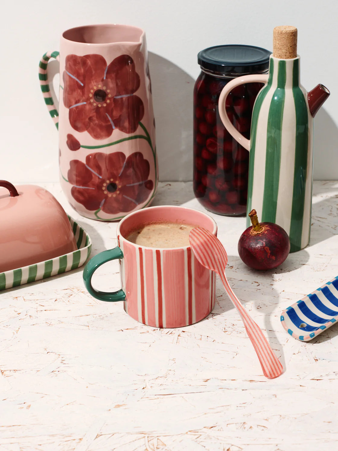 Bloomie Pink Stripe Mug