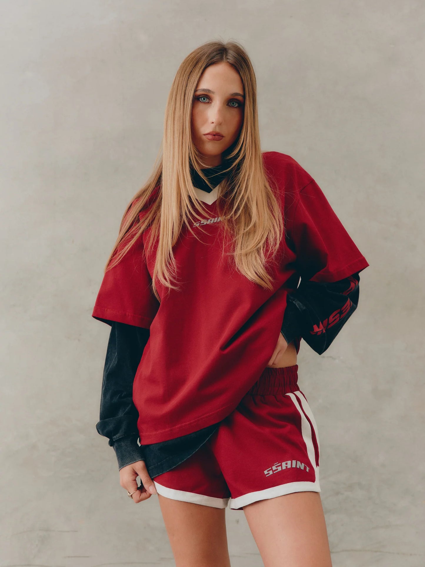 Reflective V Shorts Cherry