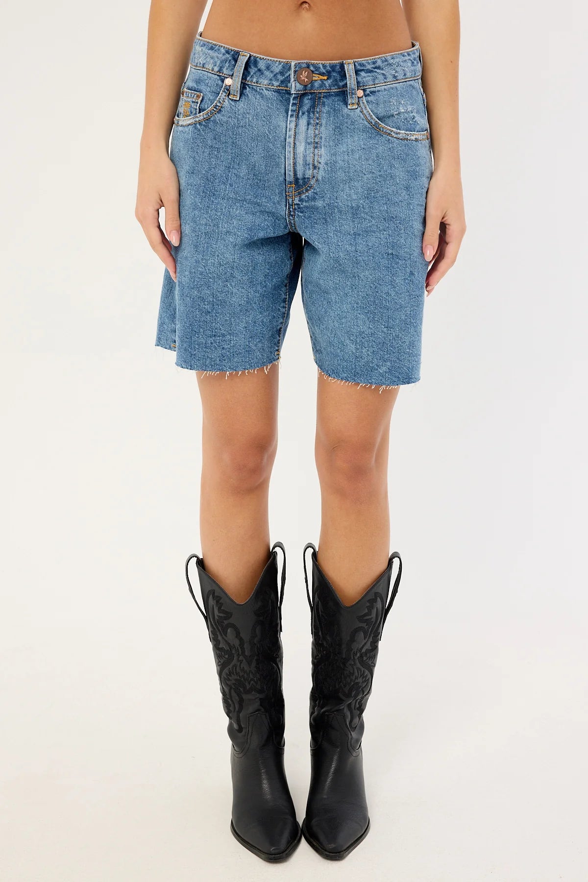 Jackson Mid Waist Denim Shorts