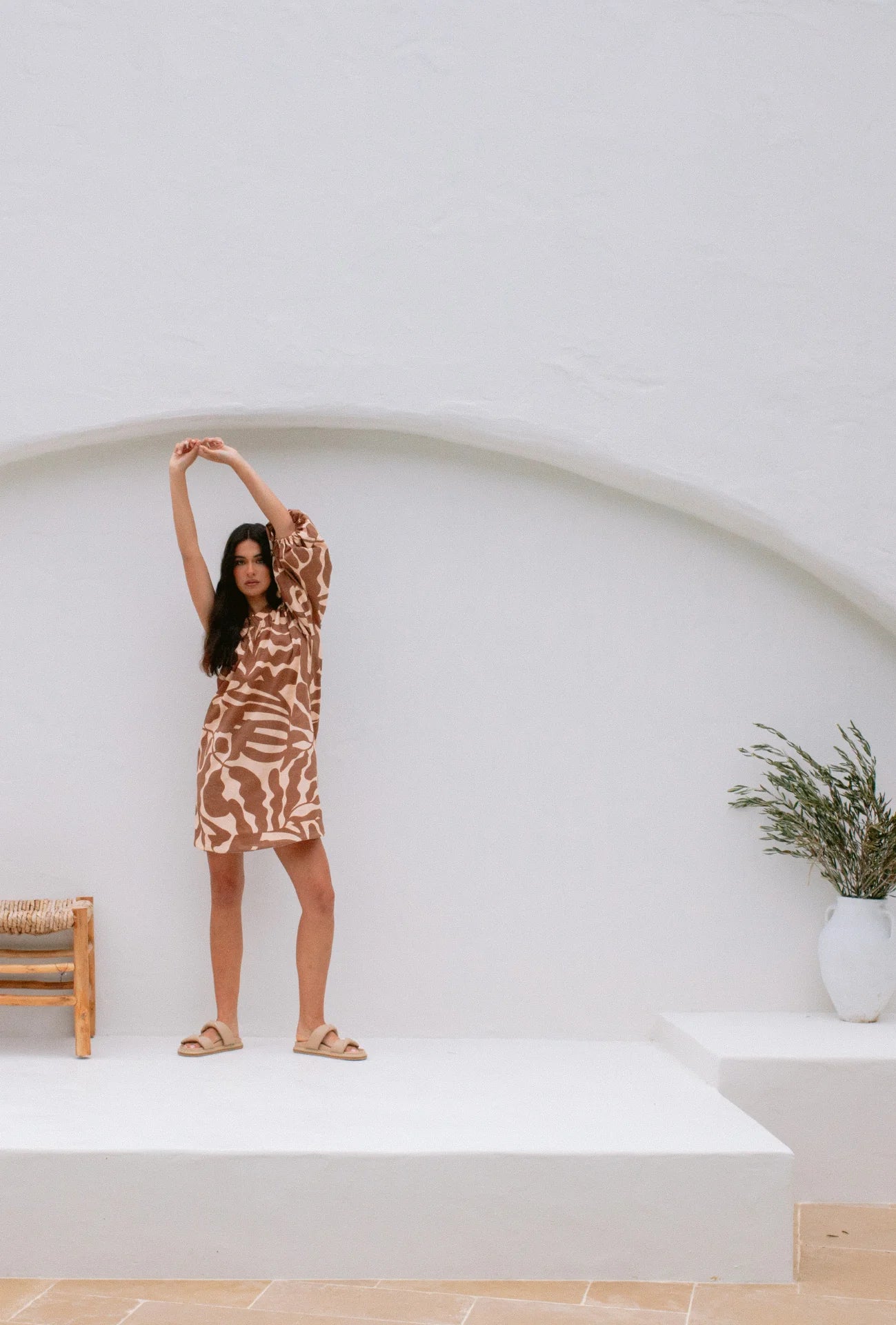 Lydia Mini Dress Sea Fern