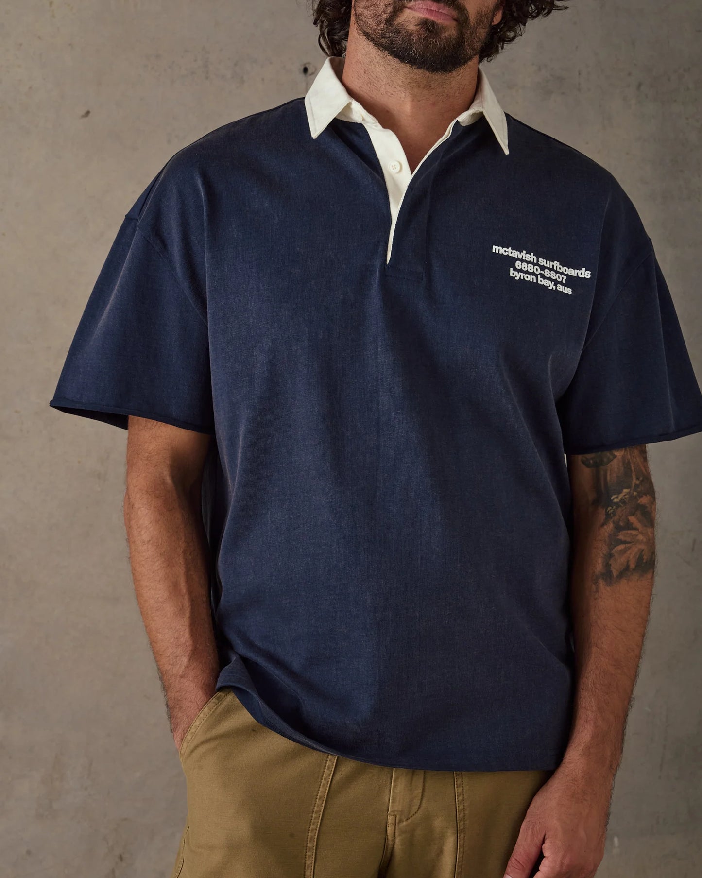 Cutoff Rugby Polo Navy