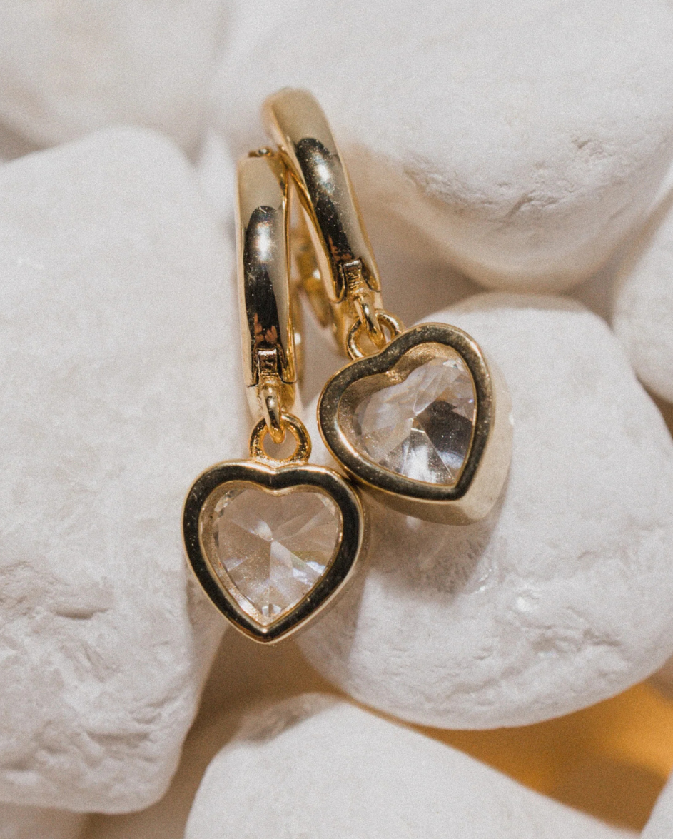 Sleepy Lovers Gold Earrings