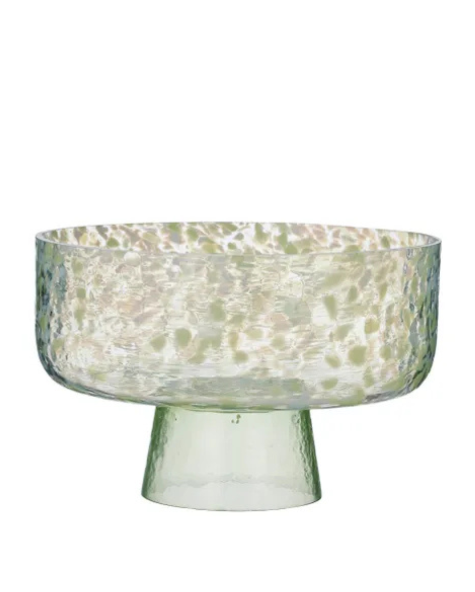 Sierra Glass Footed Bowl Matcha