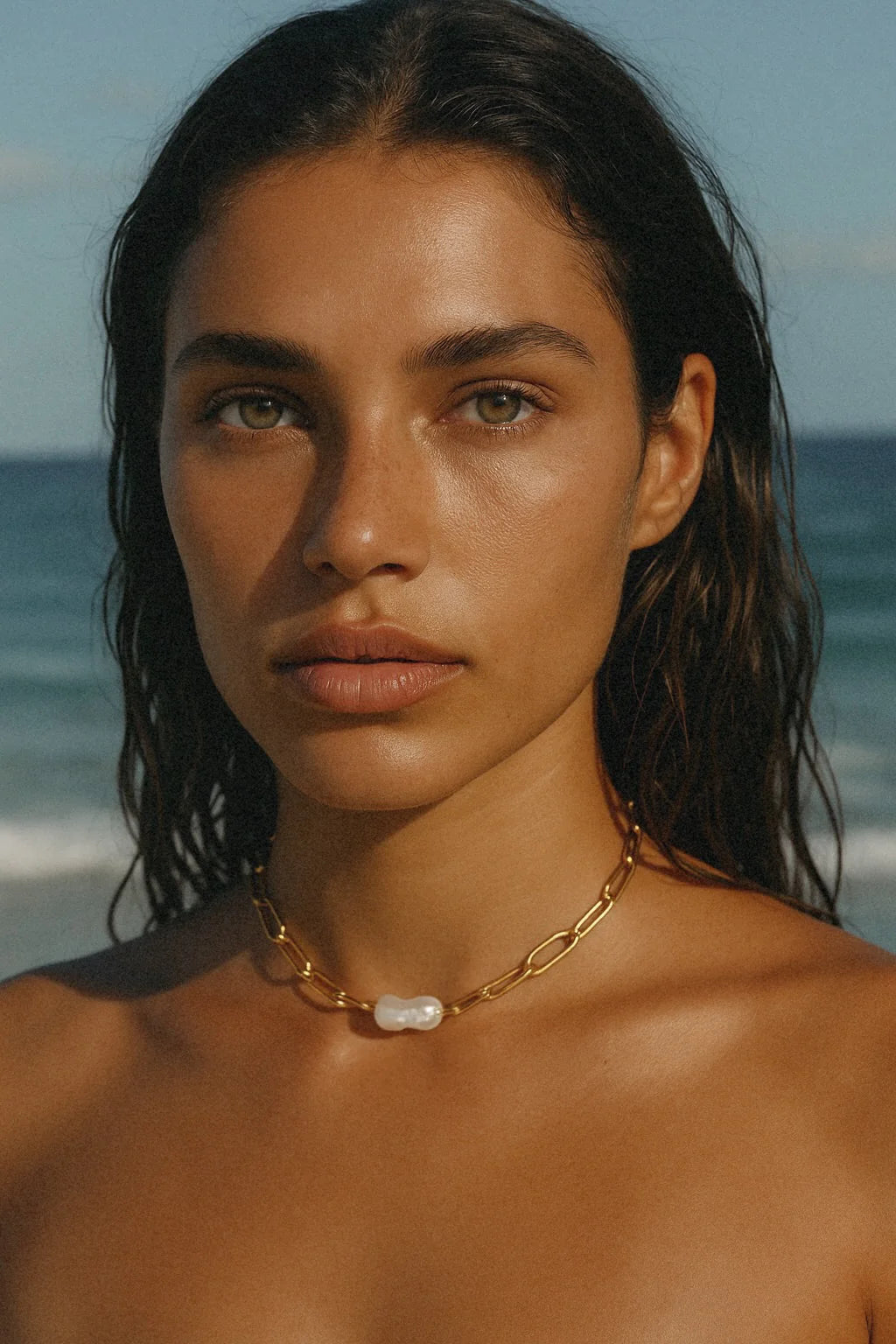 Isla Gold Pearl Choker