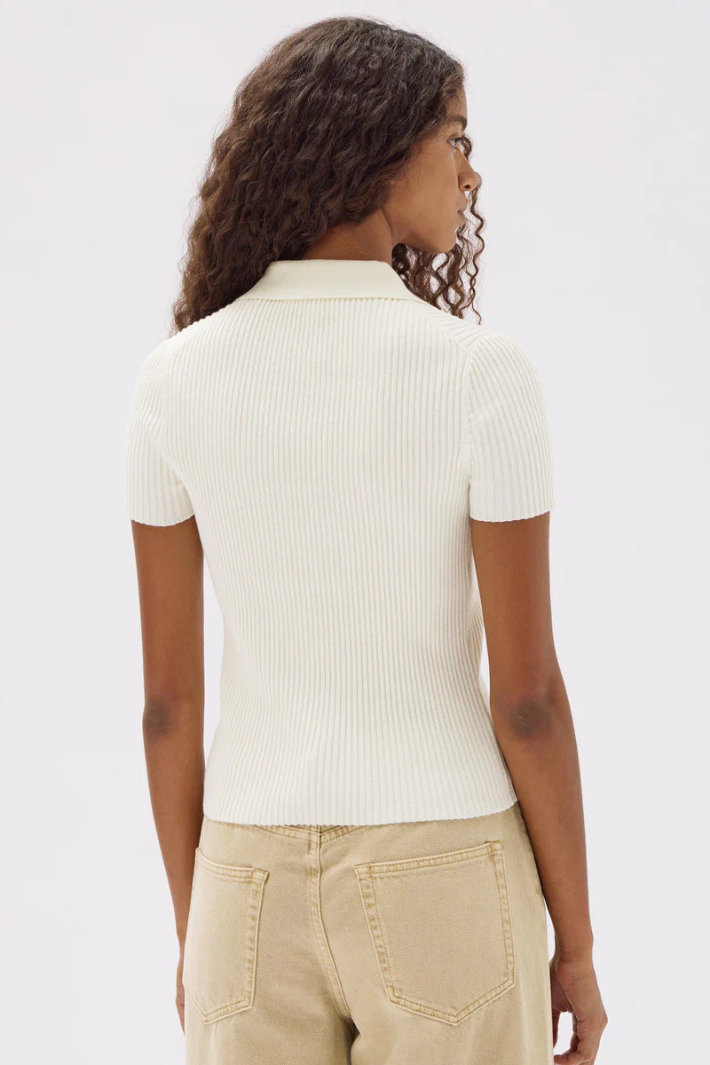 Harley Knit SS Polo Cream