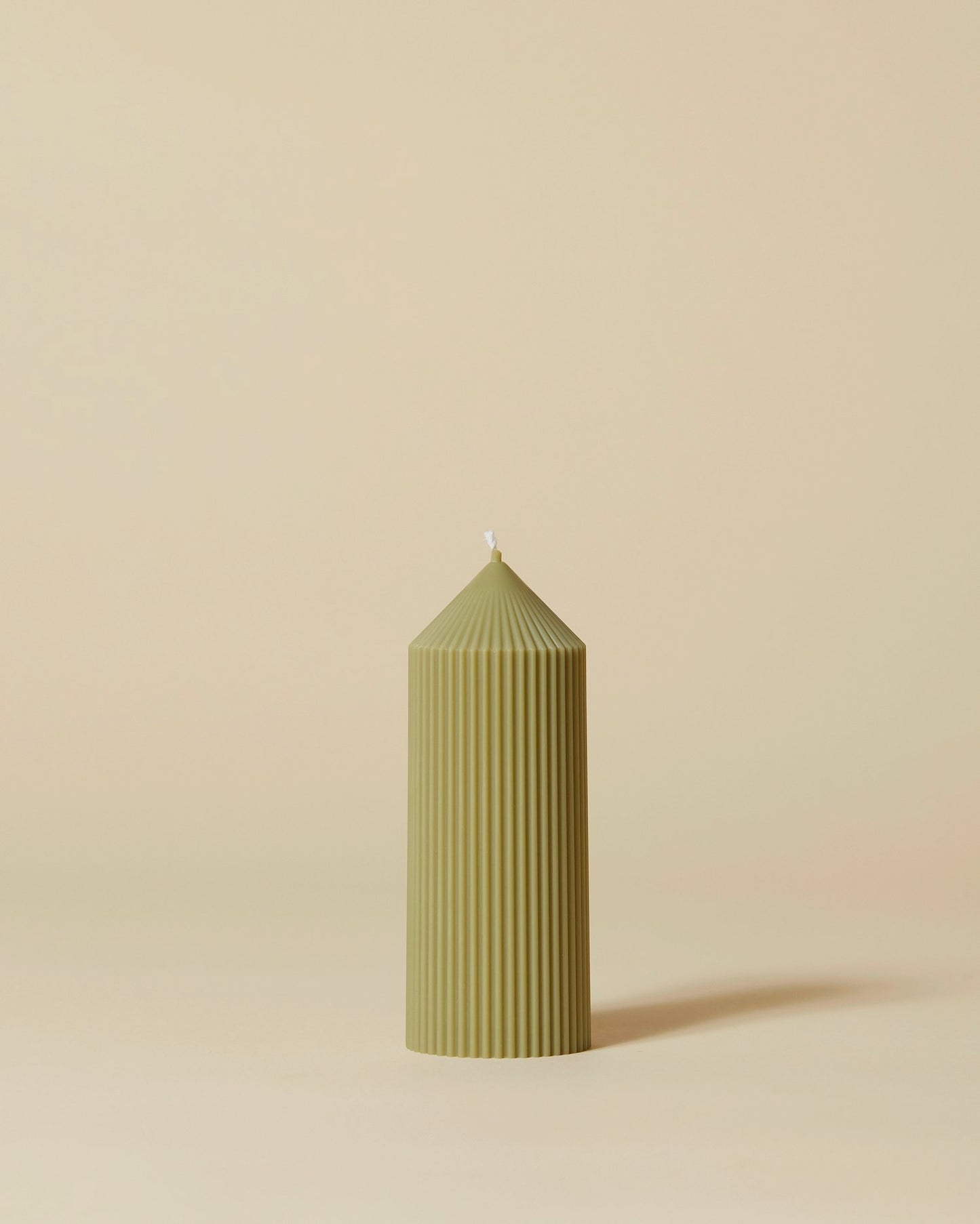 Yuki Pillar Candle Olive