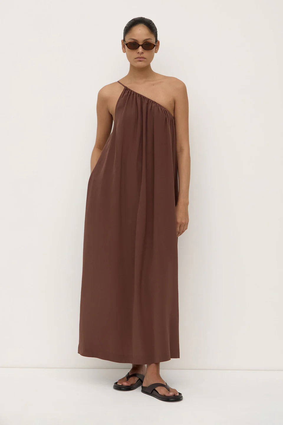 Mila Asymmetrical Maxi Espresso