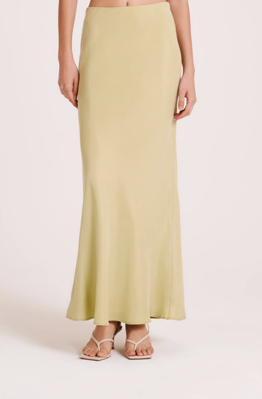 Ines Cupro Skirt Lime