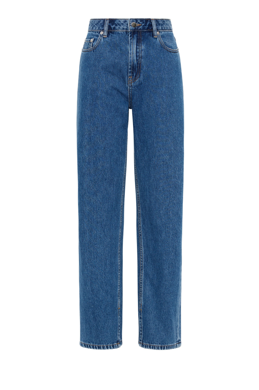 Organic Split Leg Jean Vintage Blue