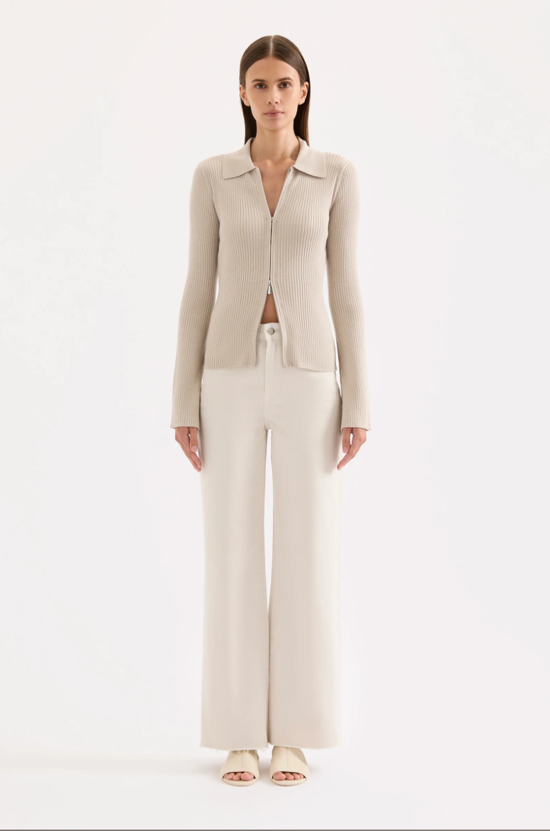 Cali Stretch Wide Leg Jean Dune