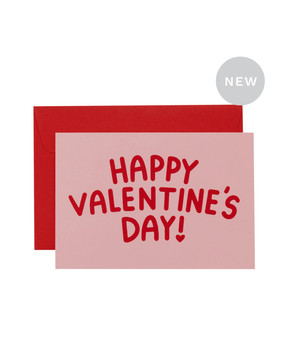 Happy Valentines Day Card Pink