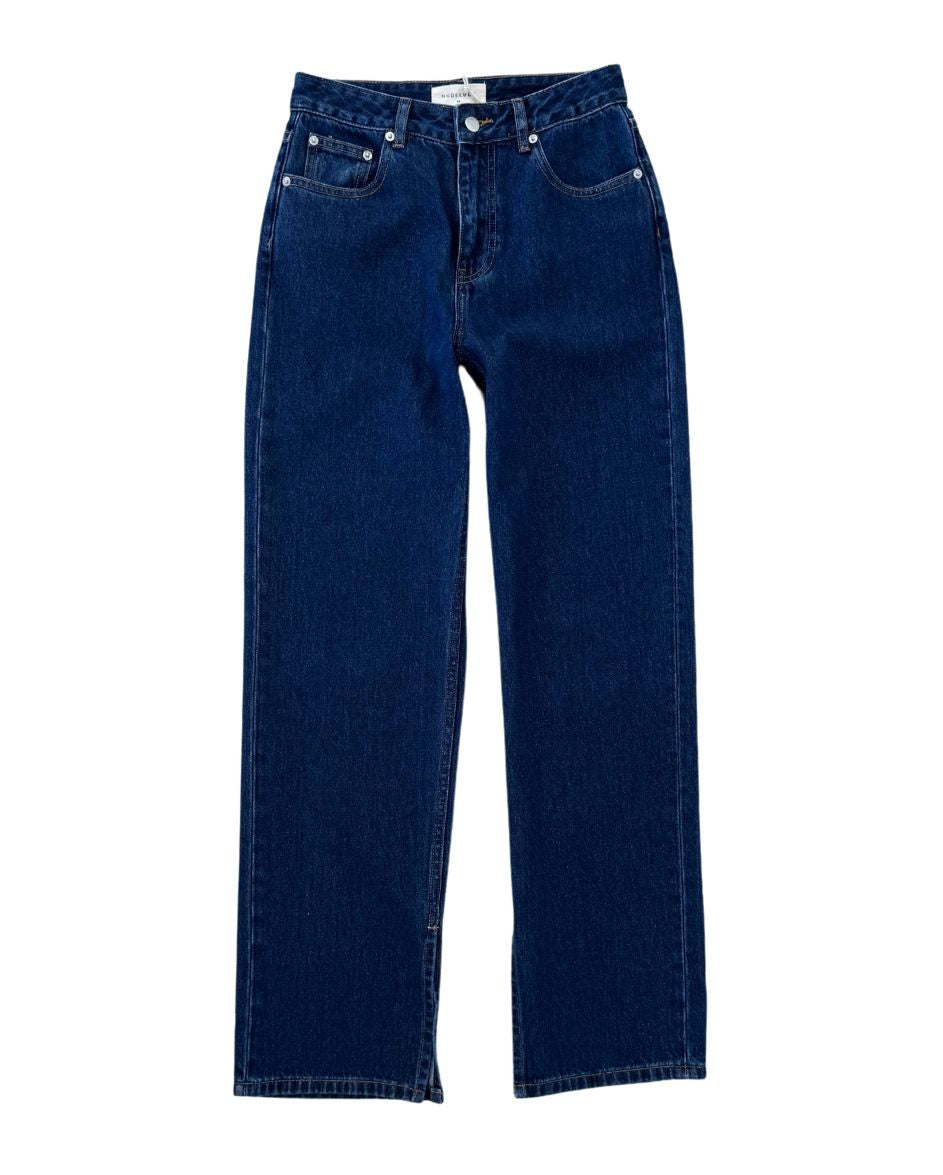 Organic Split Hem Jean Force Blue