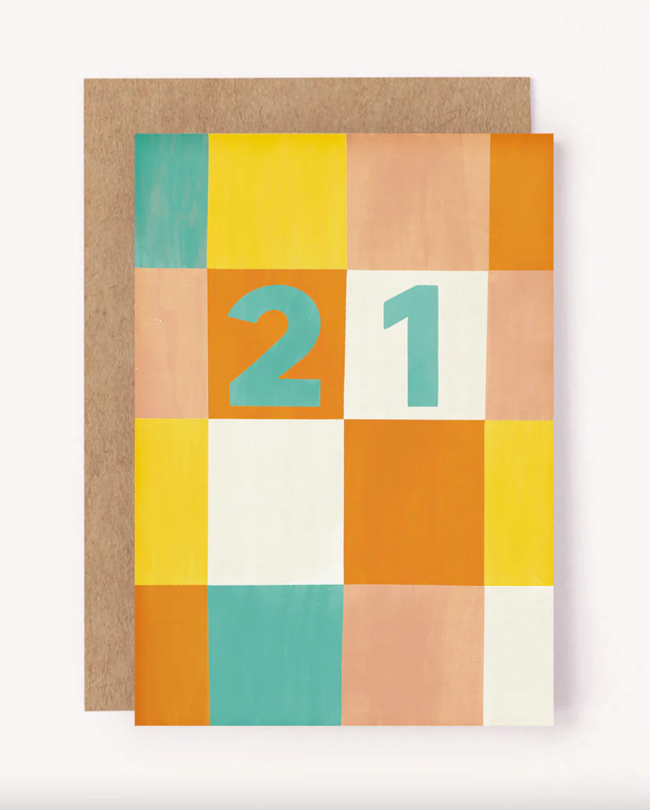 TWENTY ONE Birthday Card