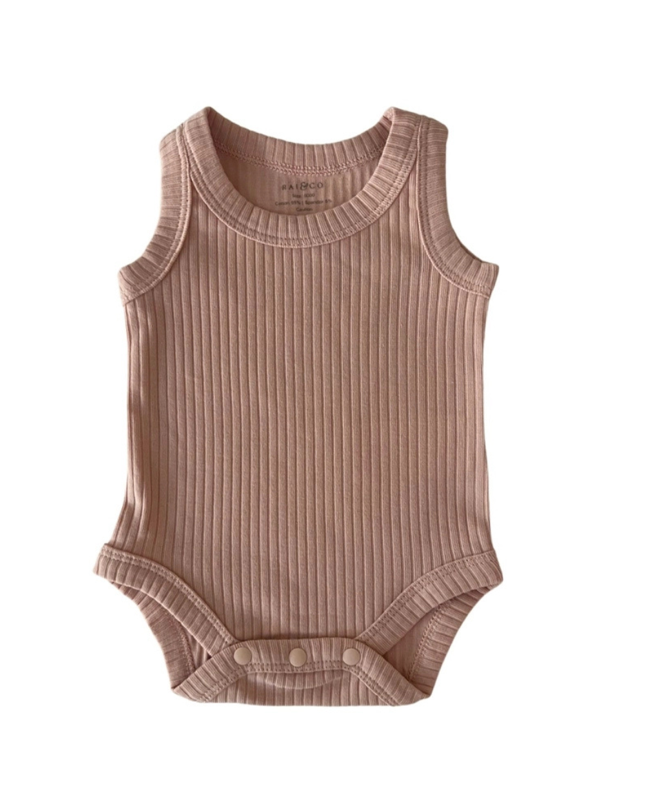 Basic Singlet Bodysuit Pink
