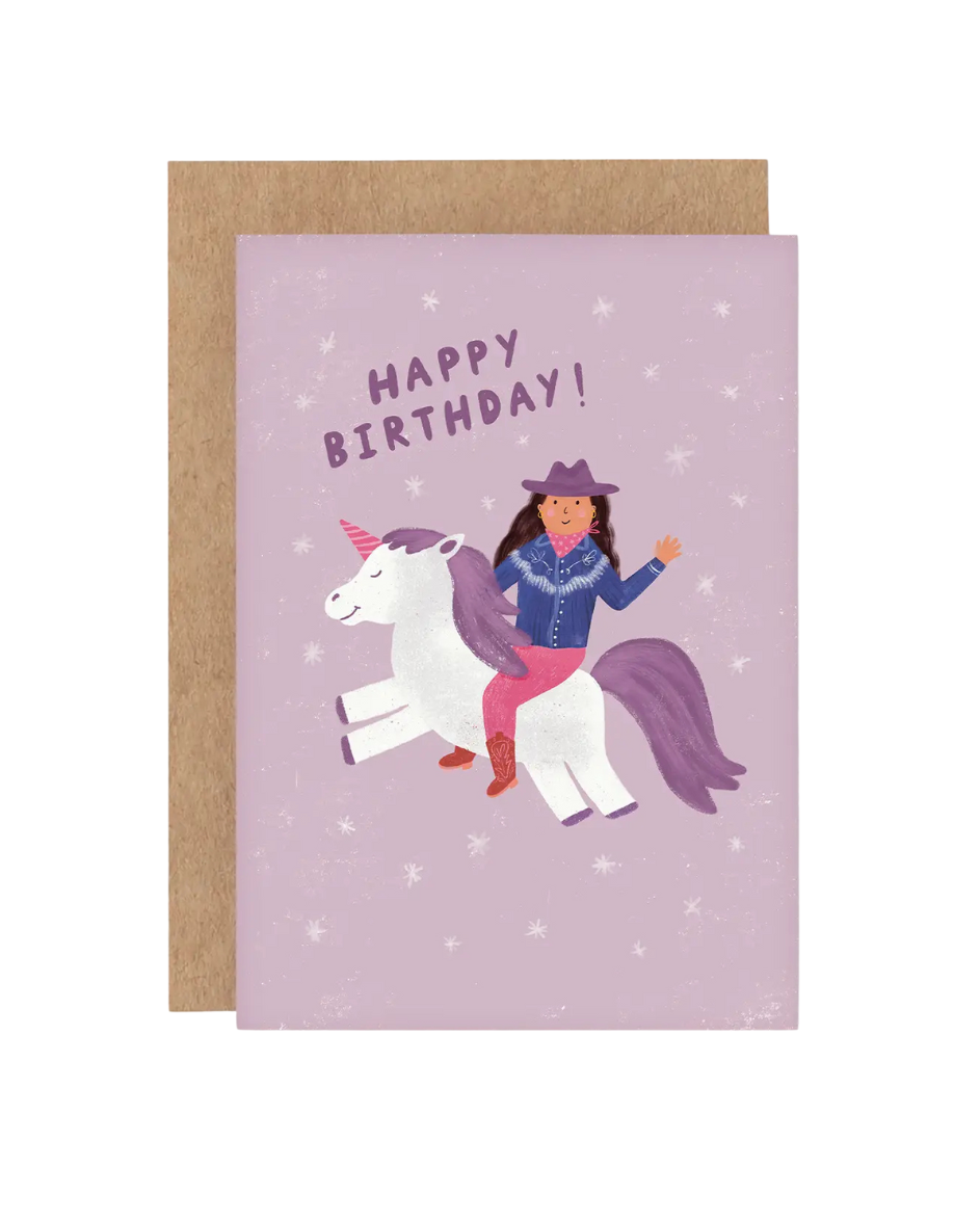 Cowgirl Unicorn Card