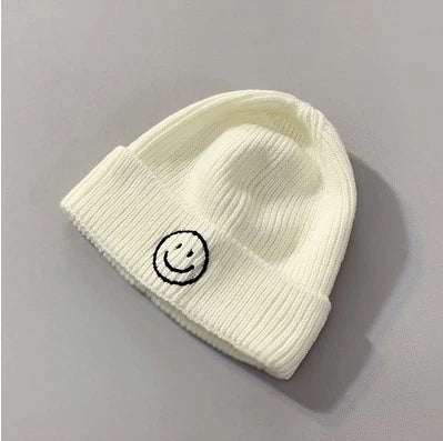 Kids Smiley Beanie Cream