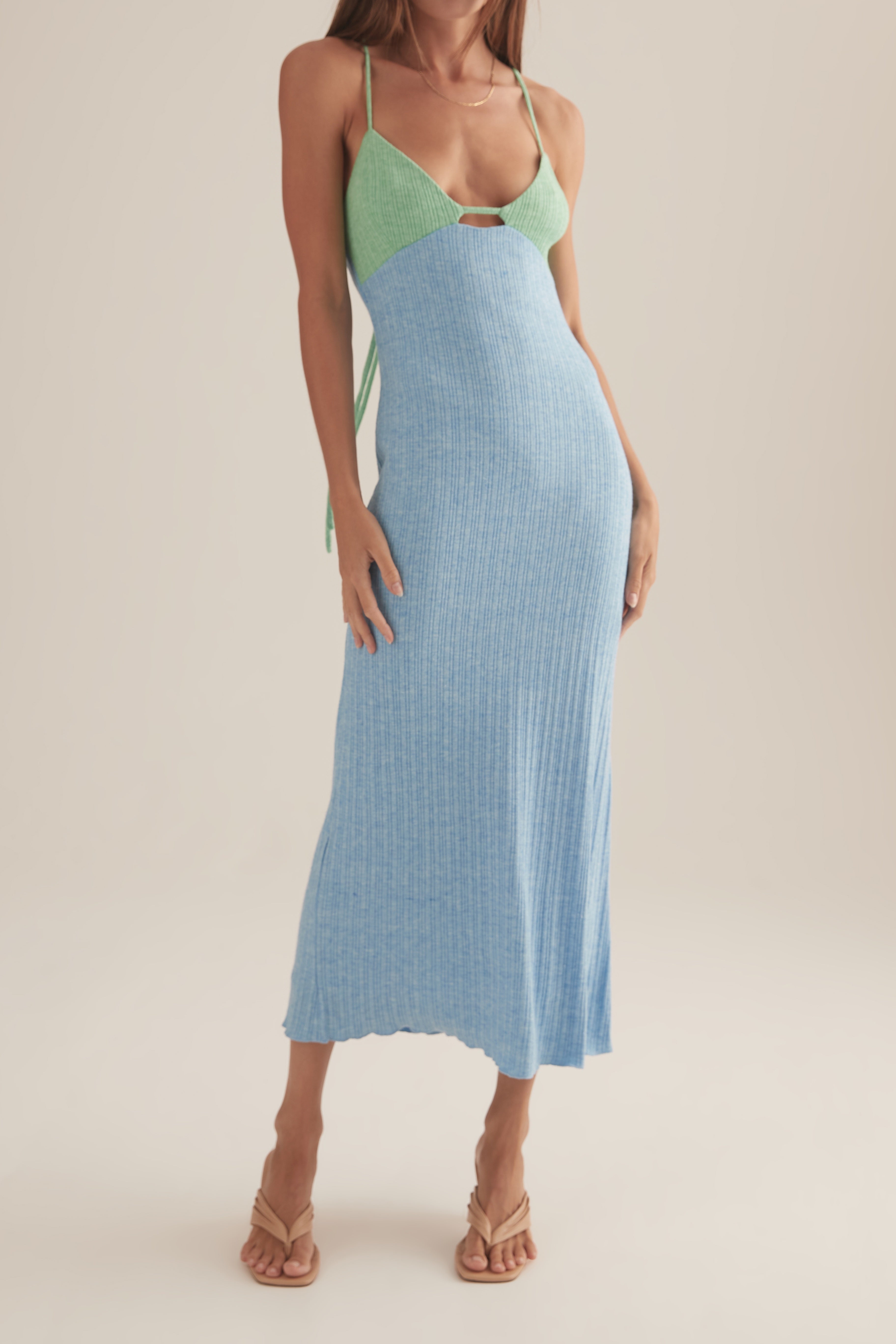 Mae Knit Dress Azure plainjanes Mae Knit Dress Azure plainjanes