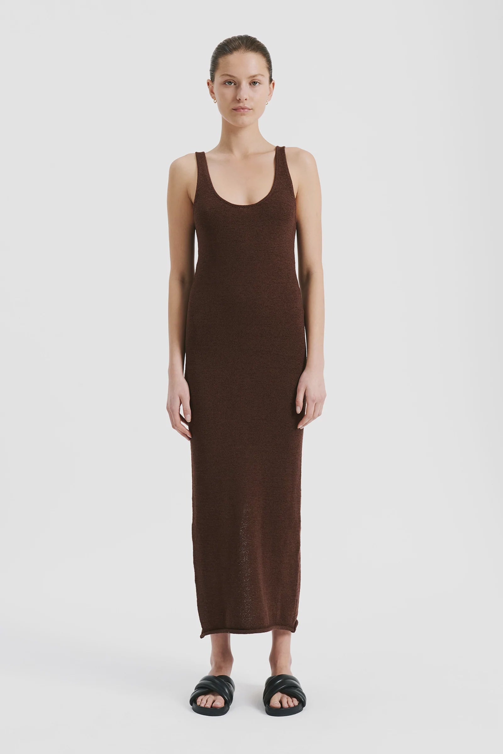 Arlo Knit Dress Cacao plainjanes Arlo Knit Dress Cacao plainjanes