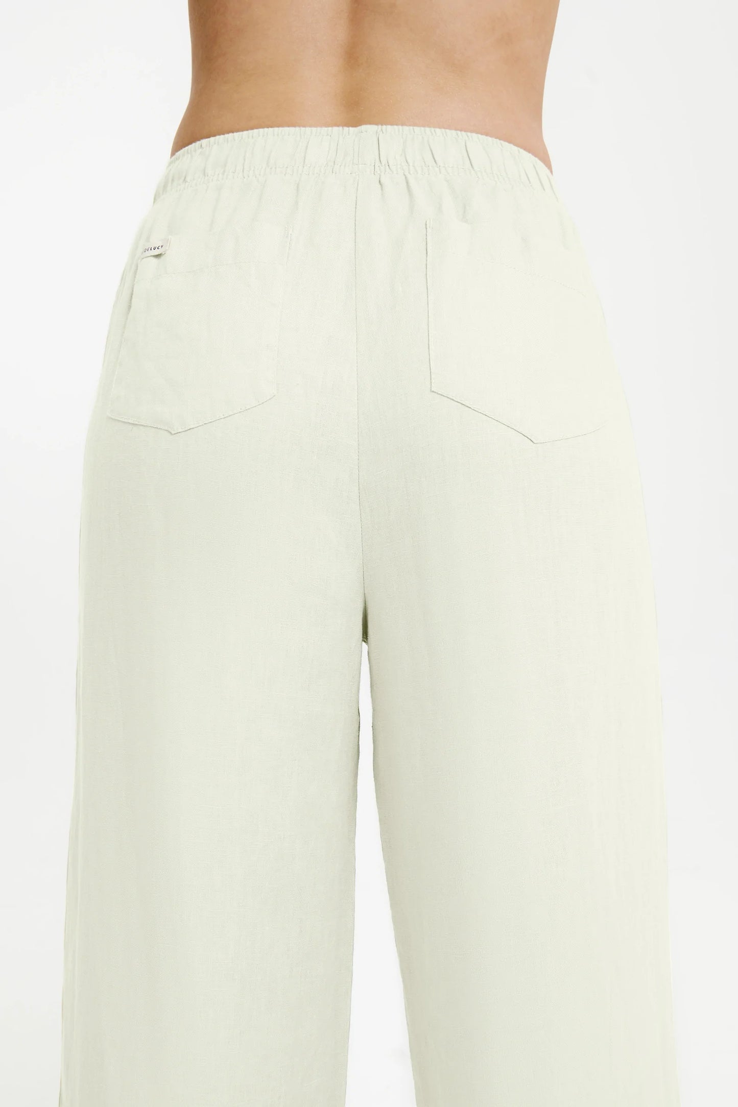 Linen Lounge Crop Pant Eucalypt