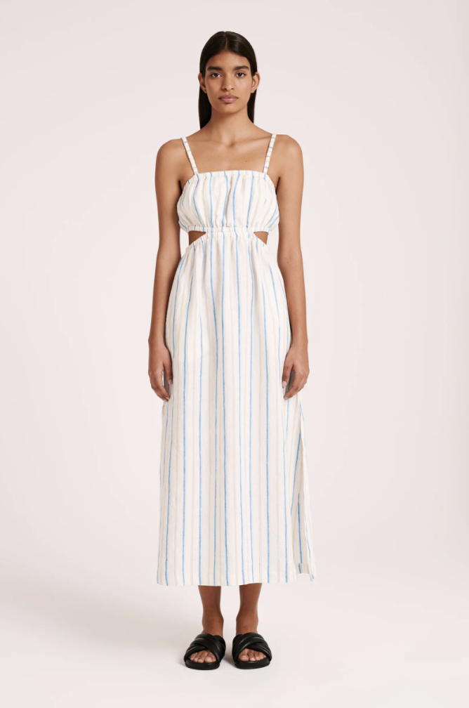Yin Linen Stripe Dress