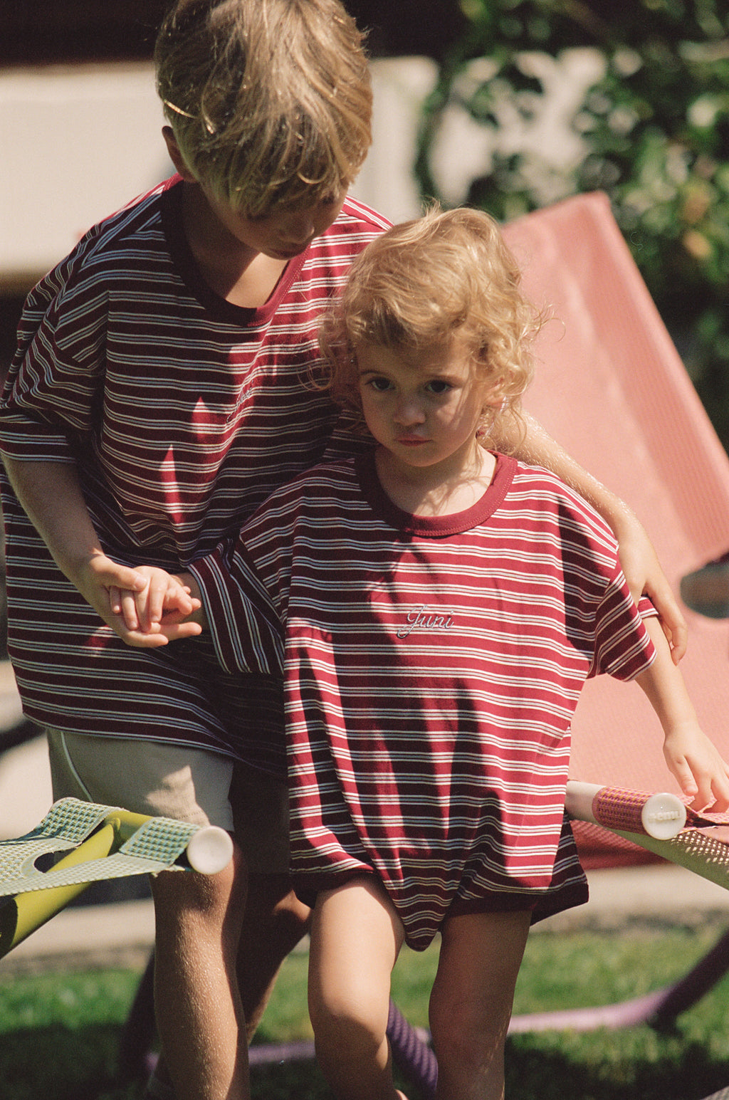 Riley T-Shirt Romper Cherry Stripe