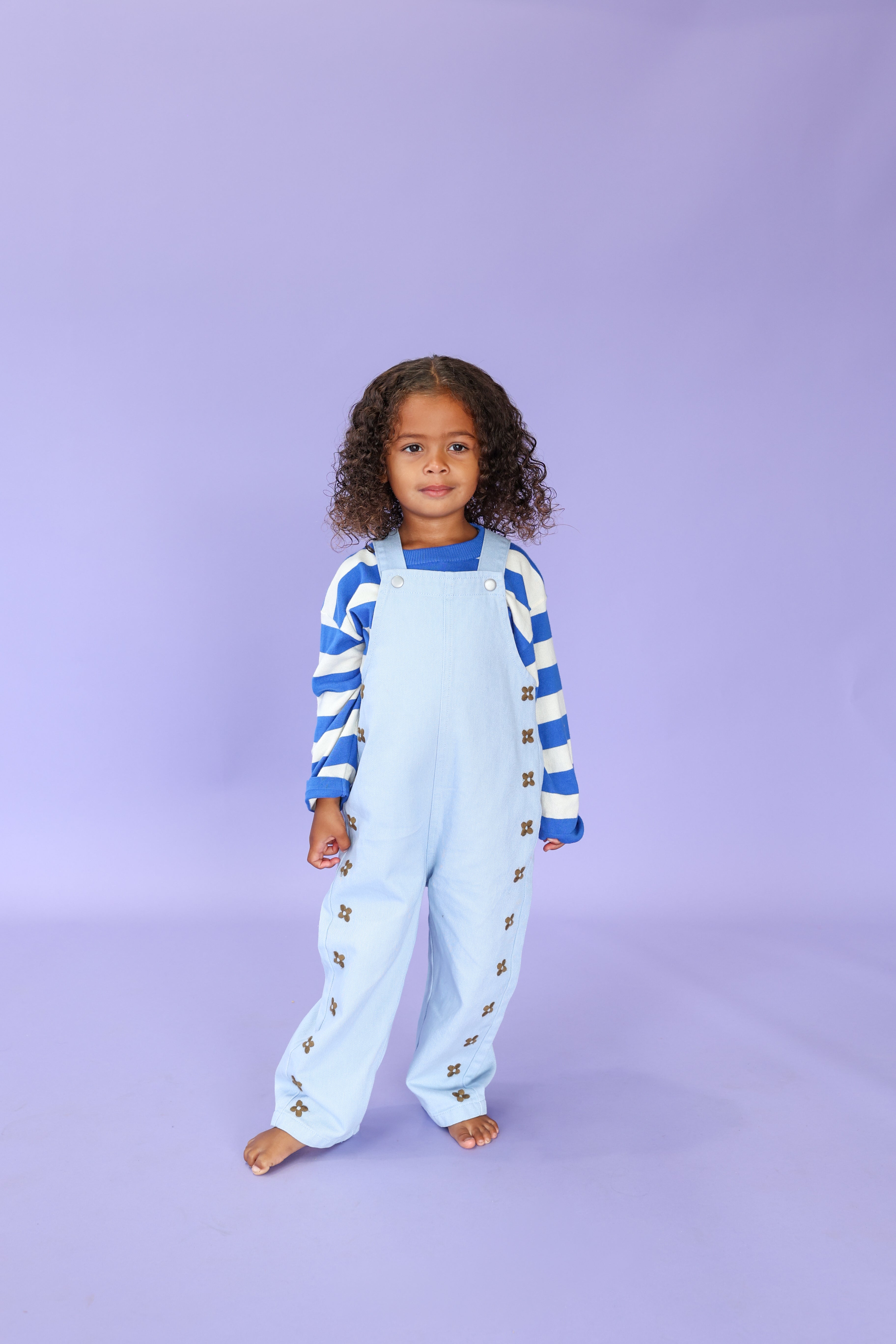Posy Overalls Ice Blue