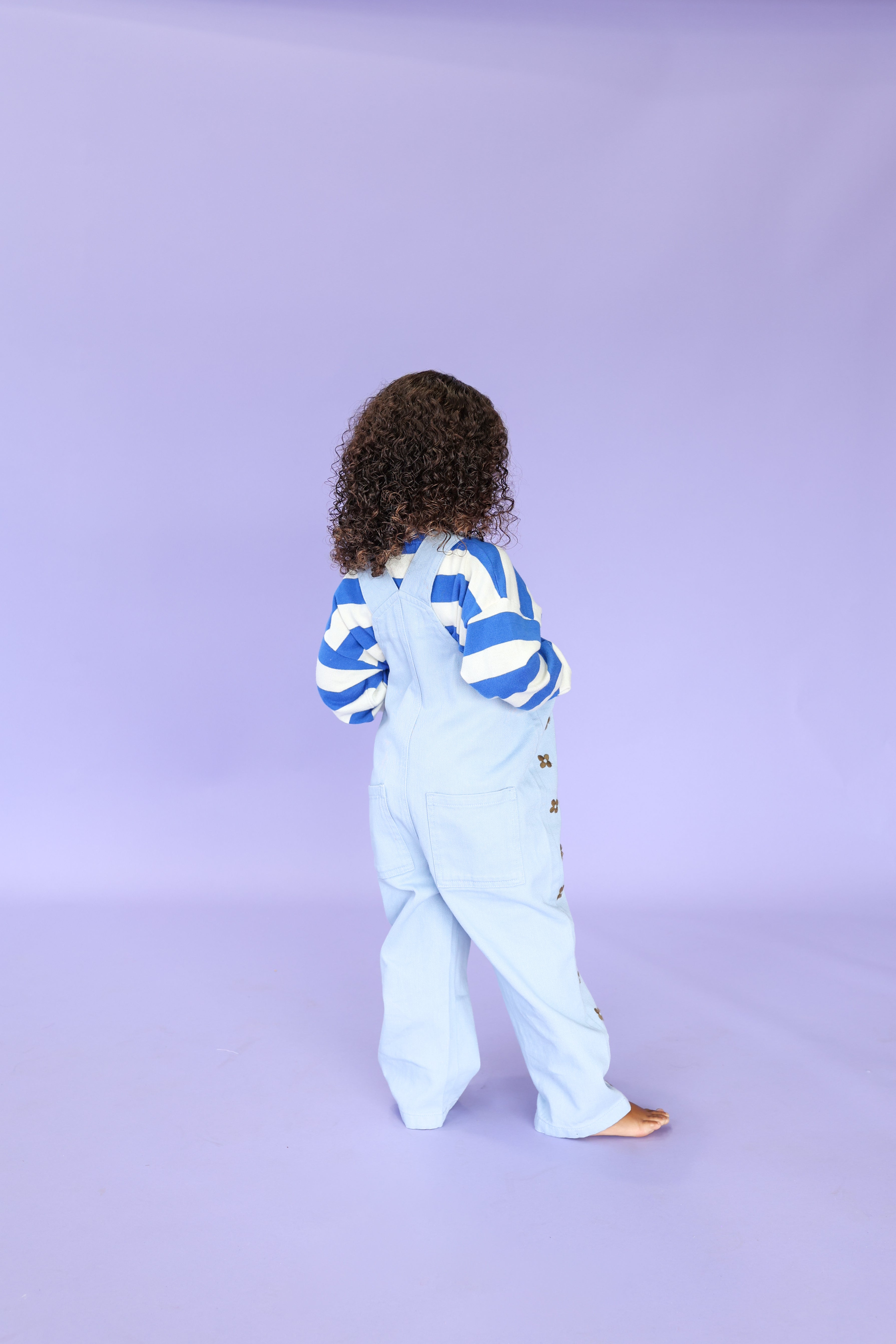 Posy Overalls Ice Blue