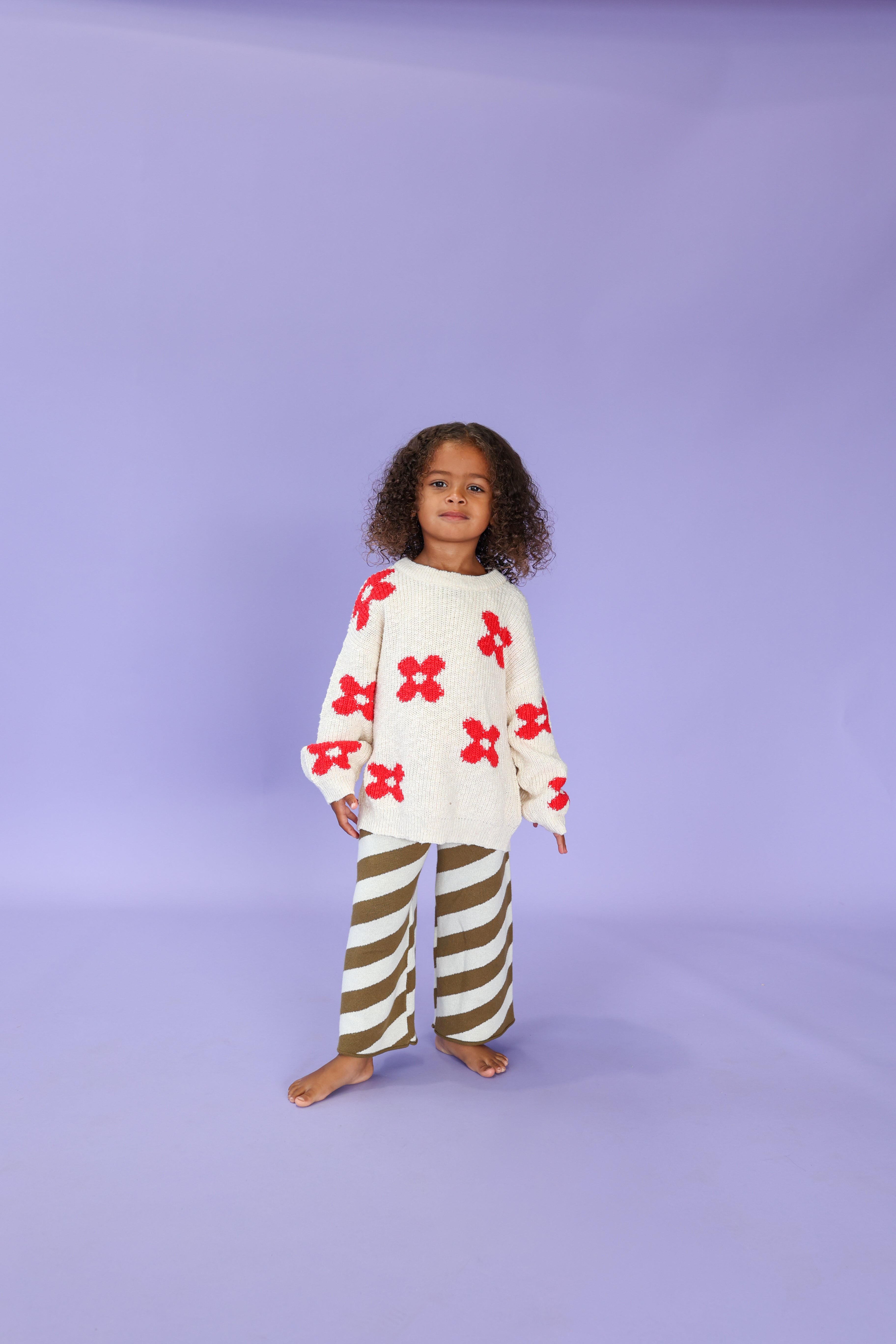 Knitted Posy Pullover Milk