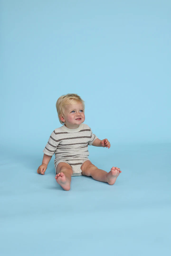 Knitted Stripe Bodysuit Dune