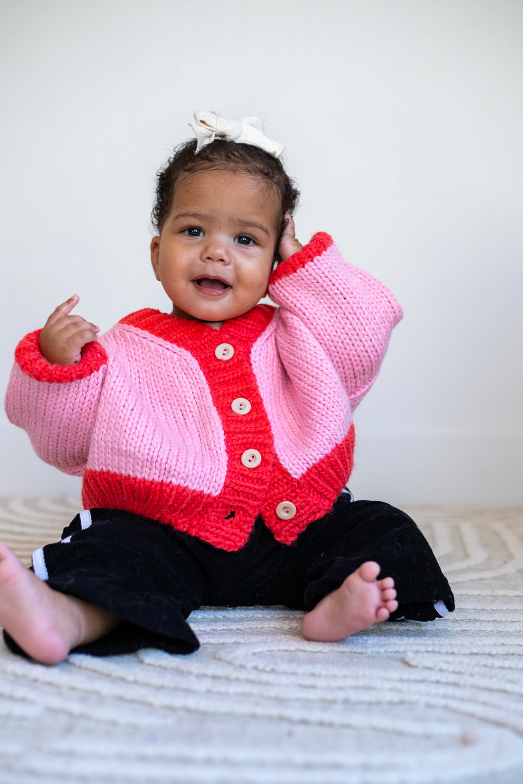 Zuri Contrast Knit Pink/Red