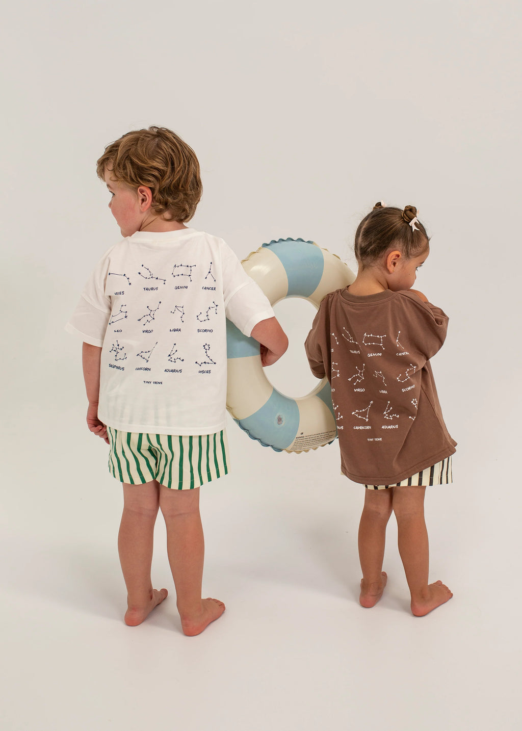 Benji Stripe Cotton Shorts Green