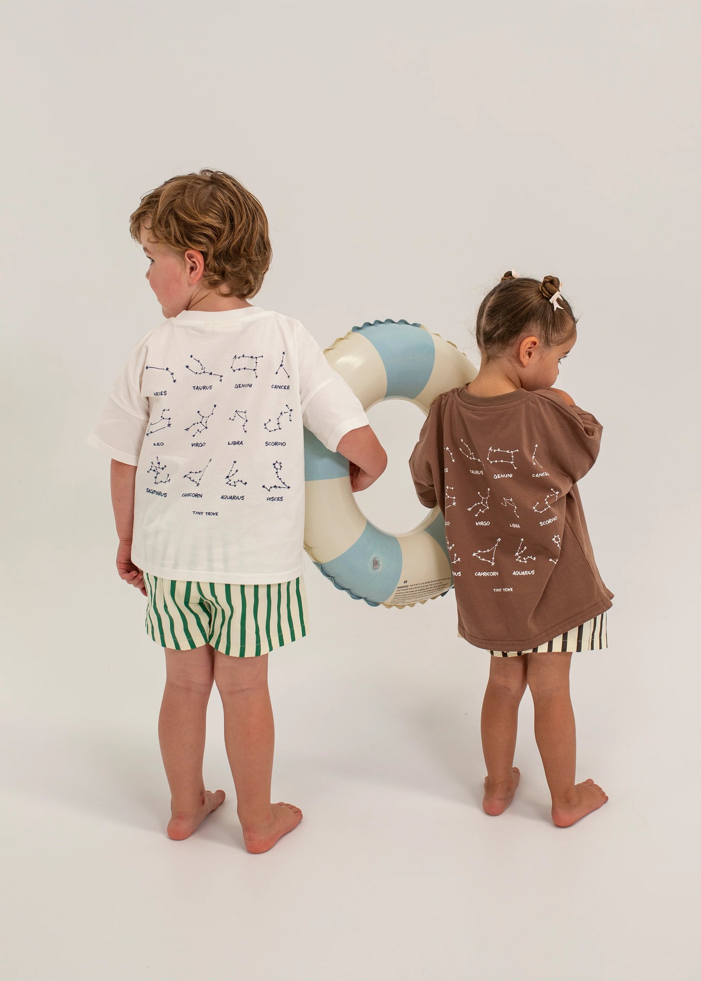 Benji Stripe Cotton Shorts Green