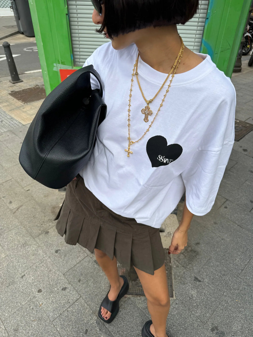 Heart Tee White / Black