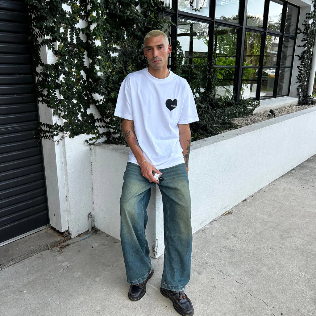 Heart Tee White / Black