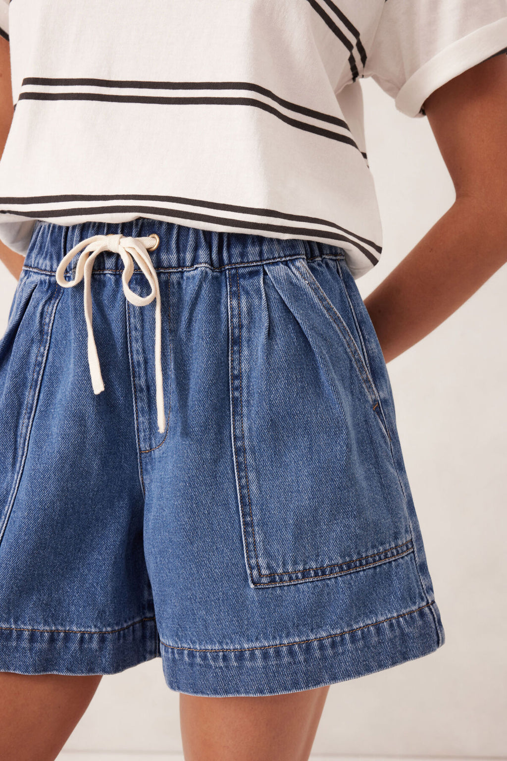 Darcy Relaxed Short Washed Indigo