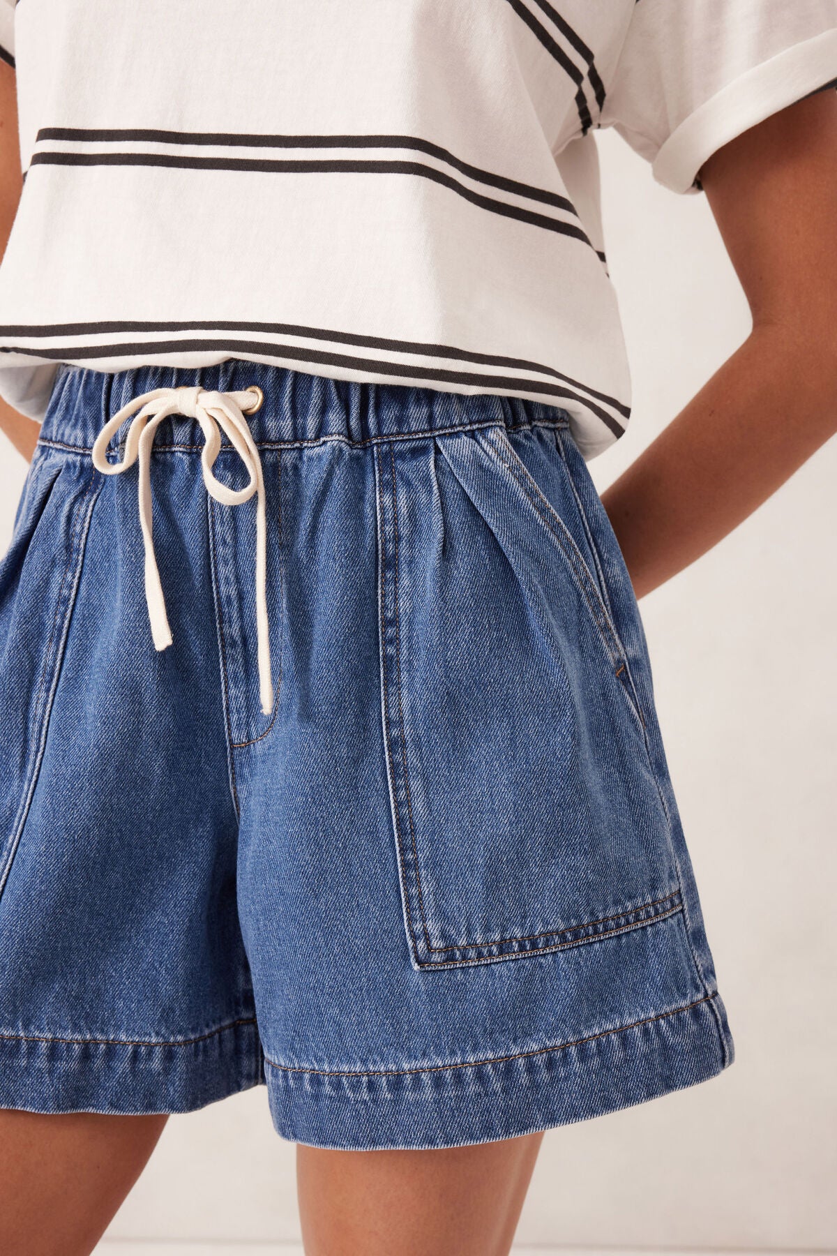 Darcy Relaxed Short Washed Indigo