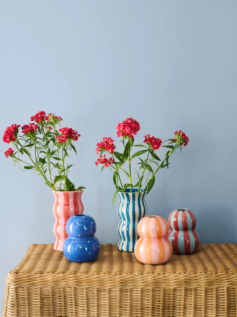Palma Vase Red Stripe