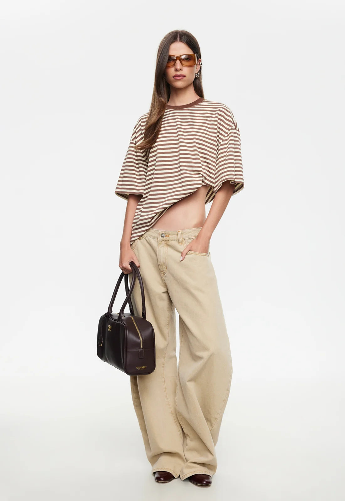 Bloom SS Sorbet Cocoa Stripe Tee