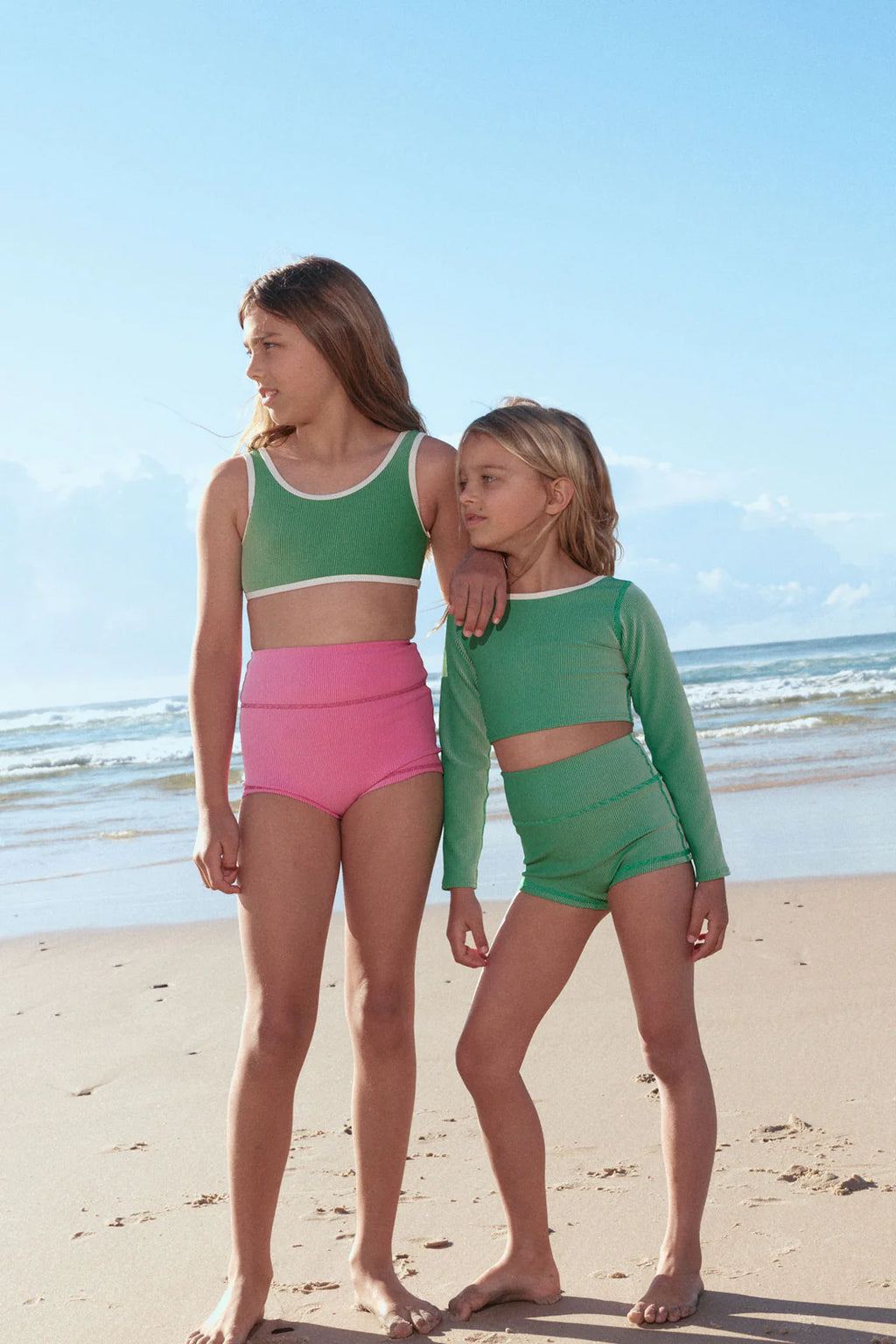 Mini Stripe Boy Short Shell Pink