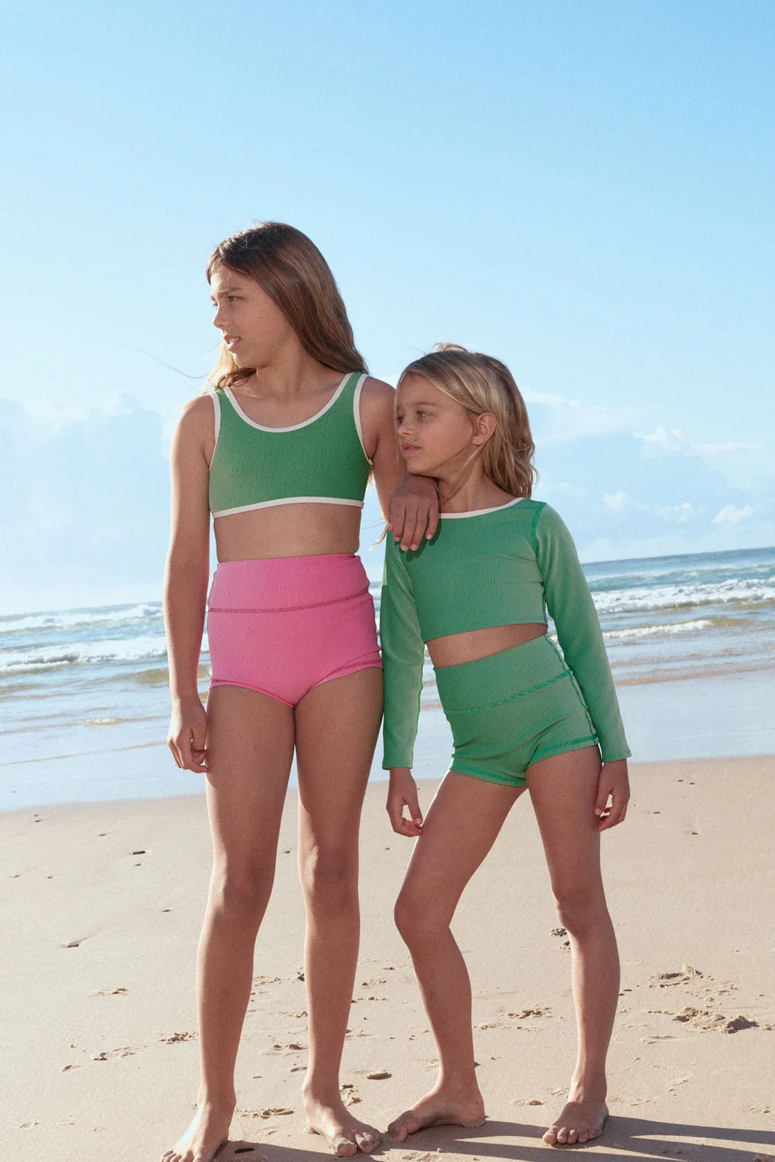 Mini Stripe Boy Short Shell Pink
