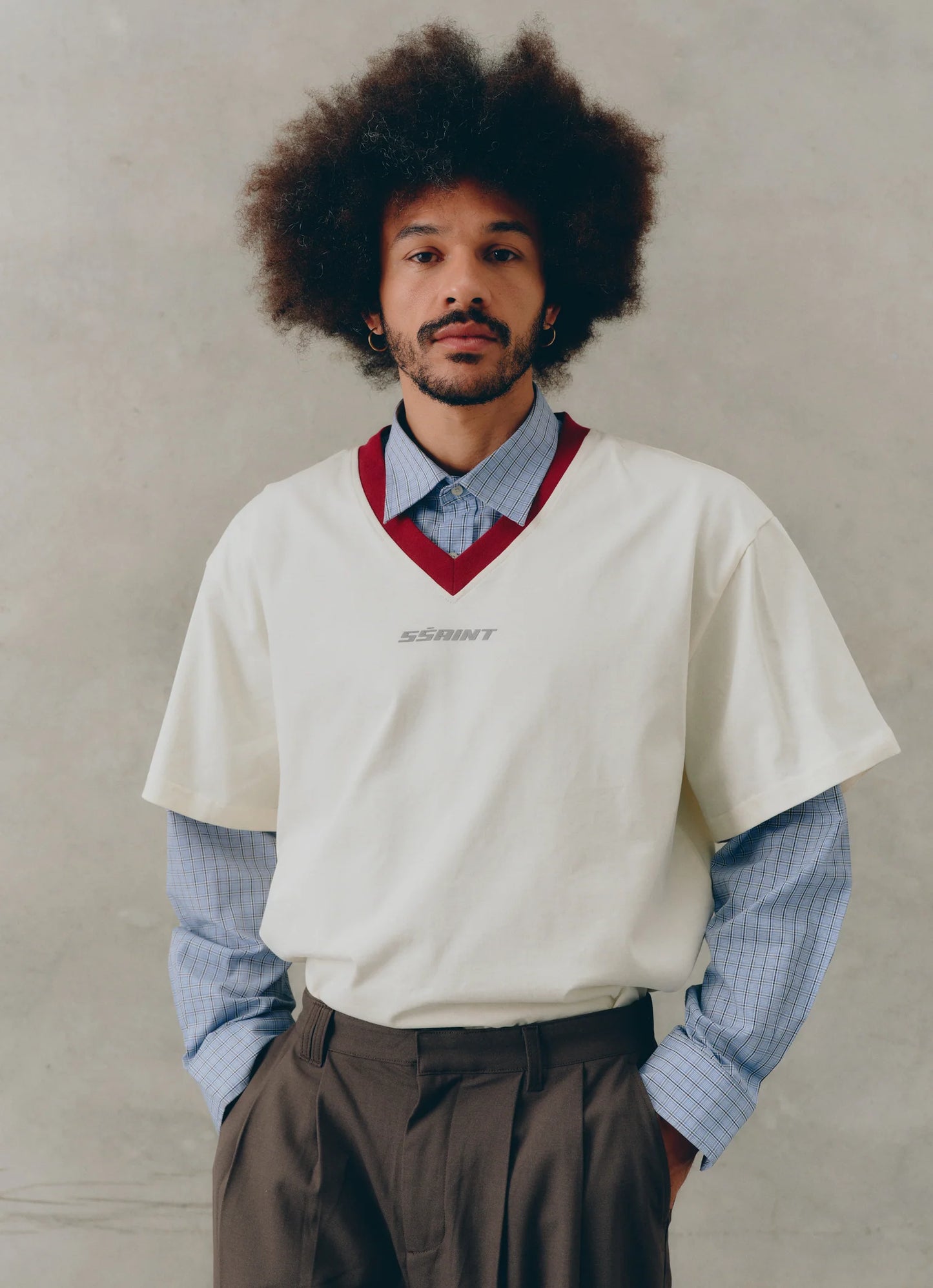 Reflective Tee V Neck Butter