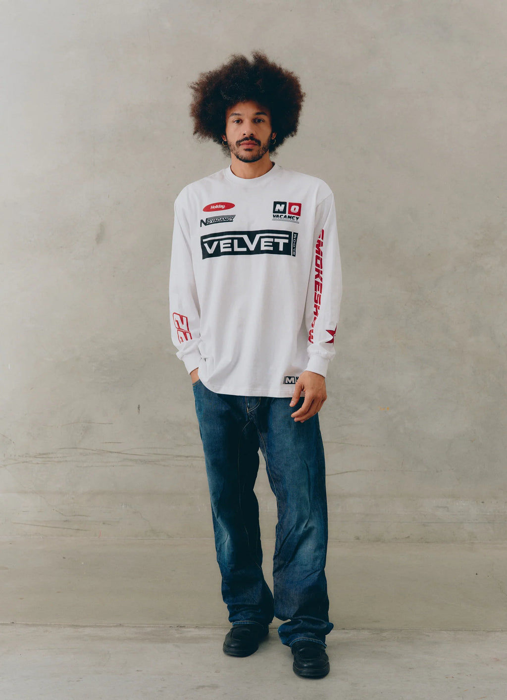 Signature Moto Tee White