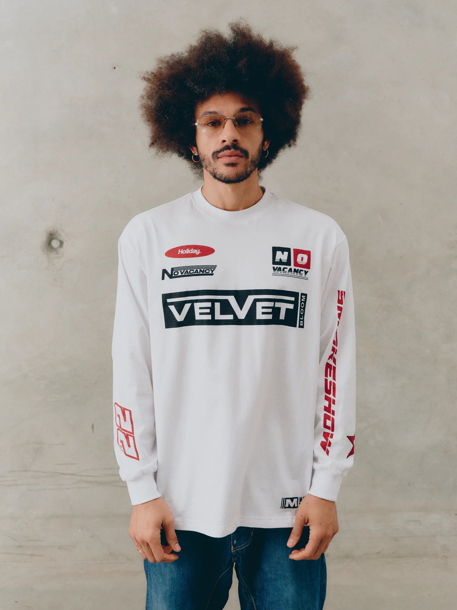 Signature Moto Tee White