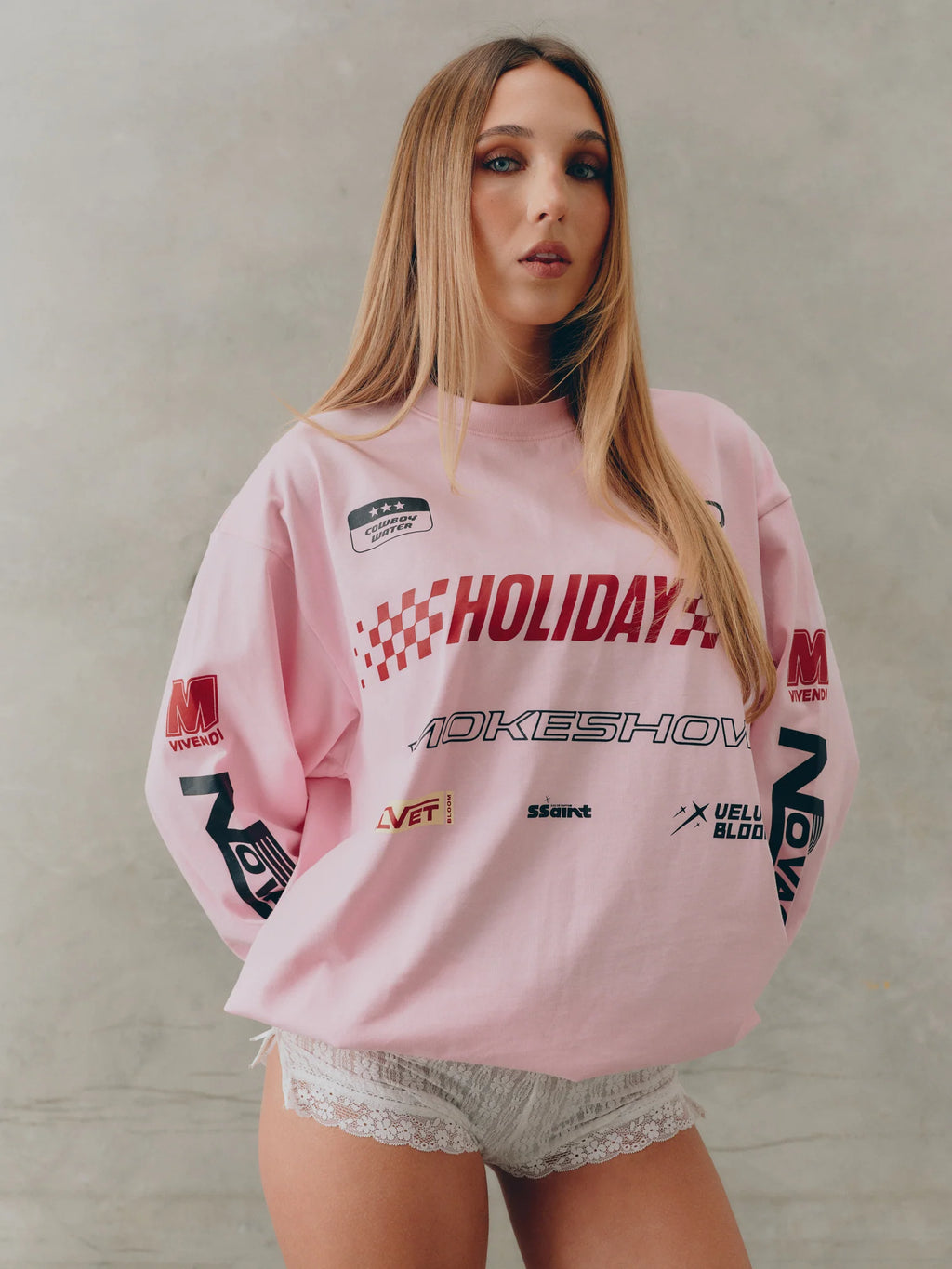 Signature Moto Tee Pink