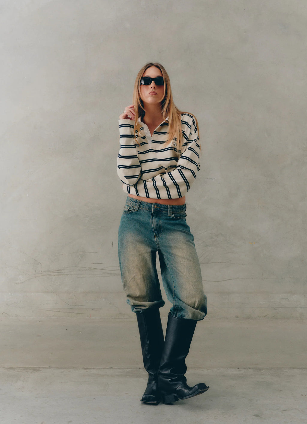 Ryder Rugby Polo Cream Navy