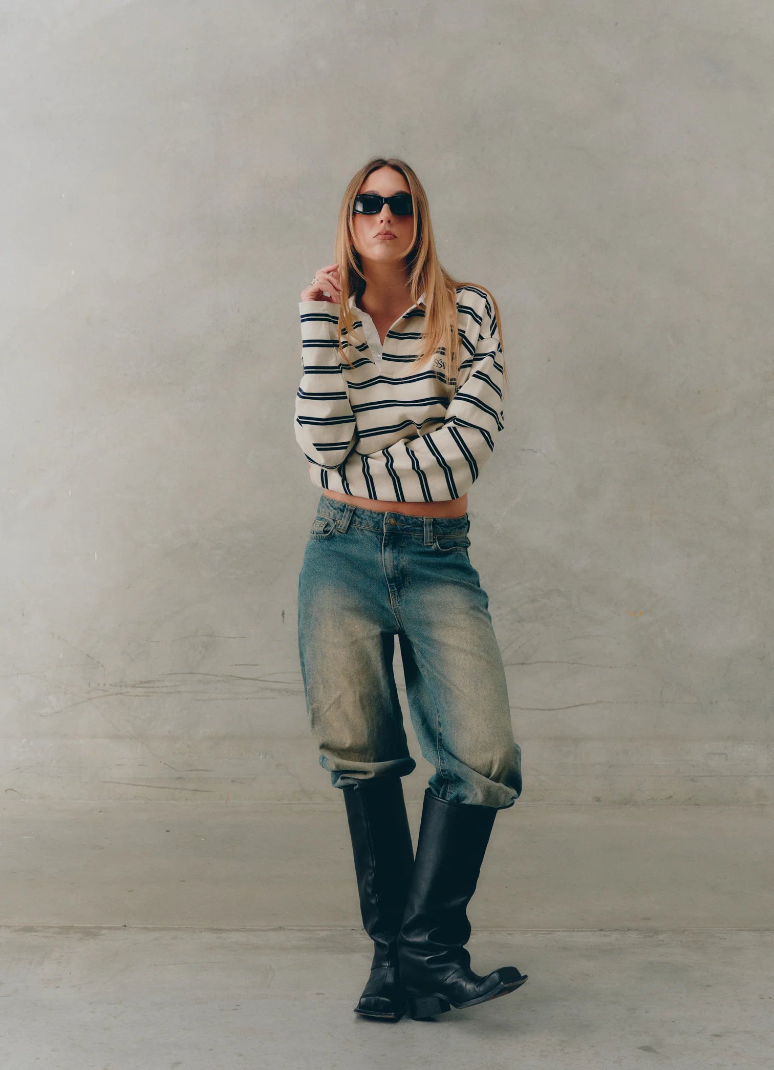 Ryder Rugby Polo Cream Navy