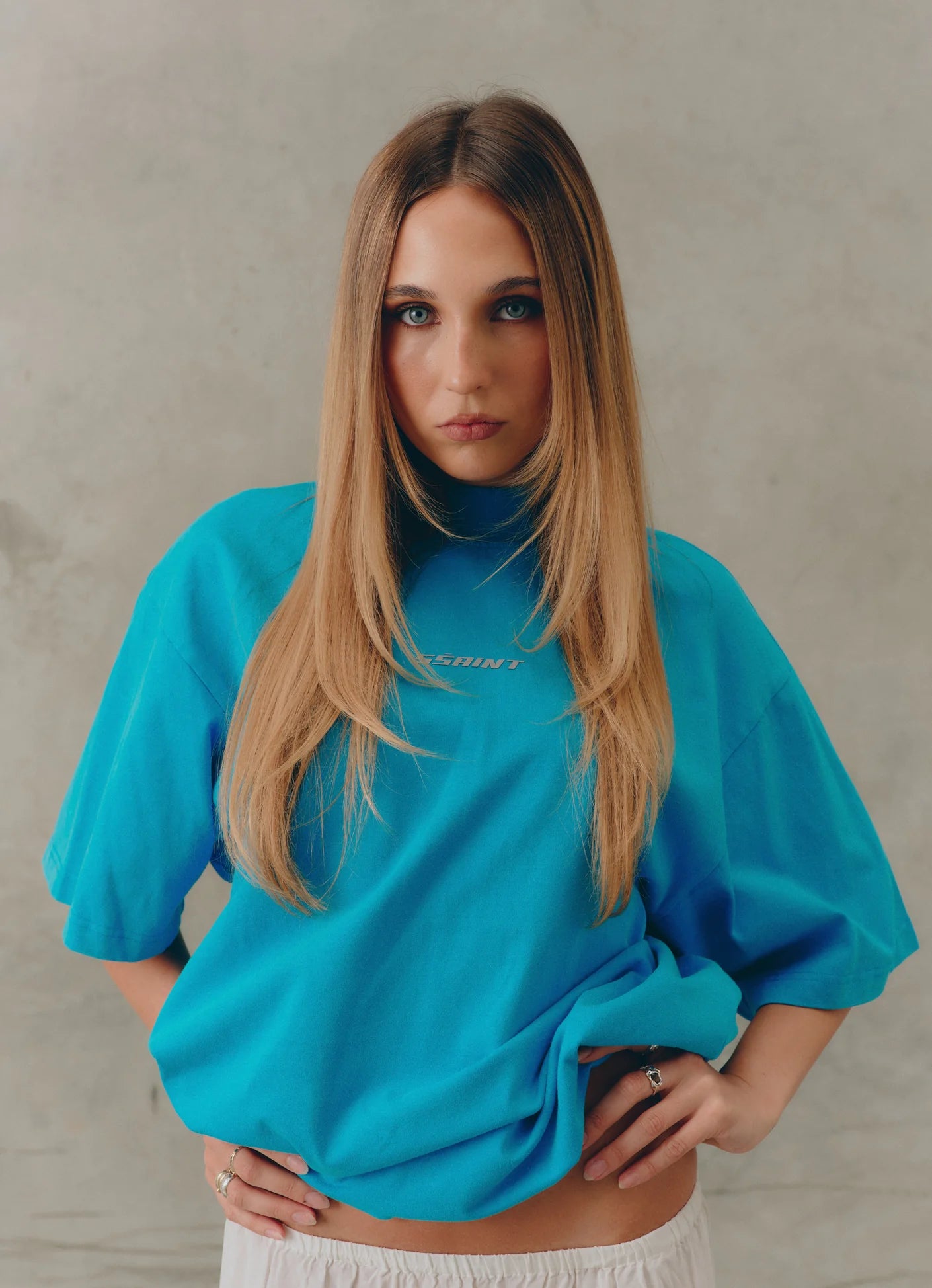 Reflective Logo Blue Tee