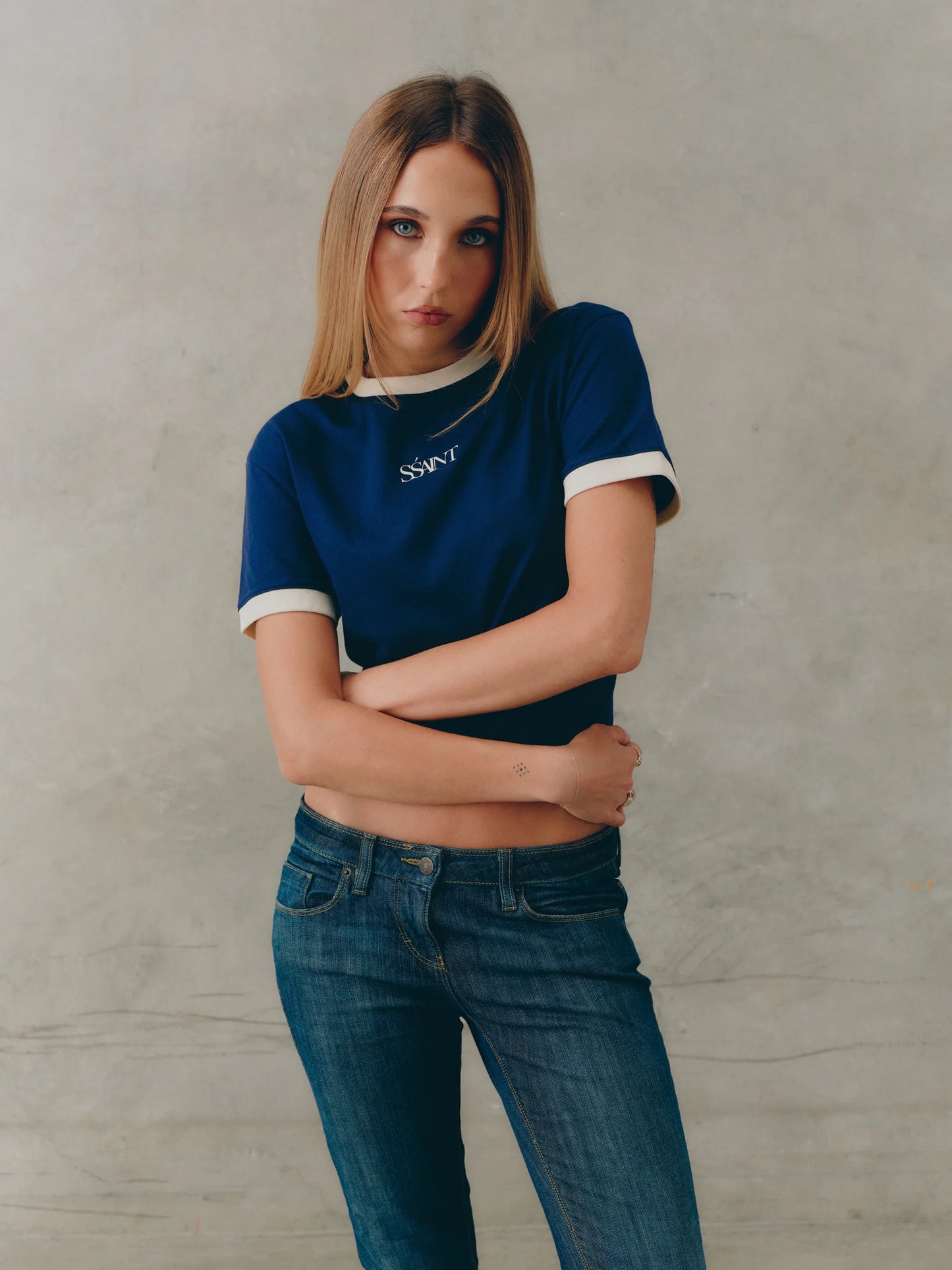 Logo Baby Tee Navy