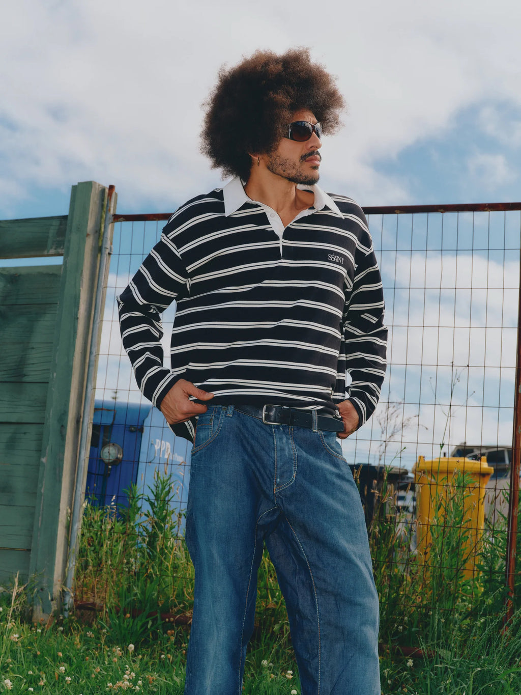 Dylan Rugby Polo Black White